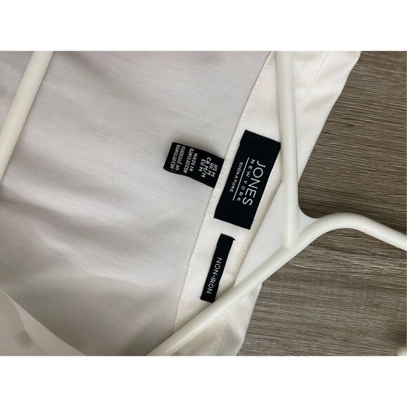 Jones New York Easy-Care Button-Up Shirt, White, Size Medium, MSRP $80 - Picture 6 of 10